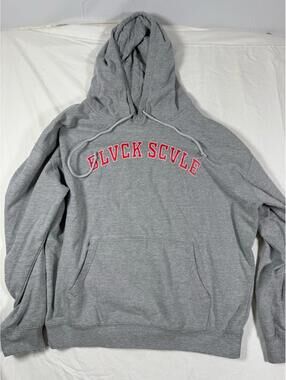 Black Scale Gray Hoodie with Red Logo LARGE